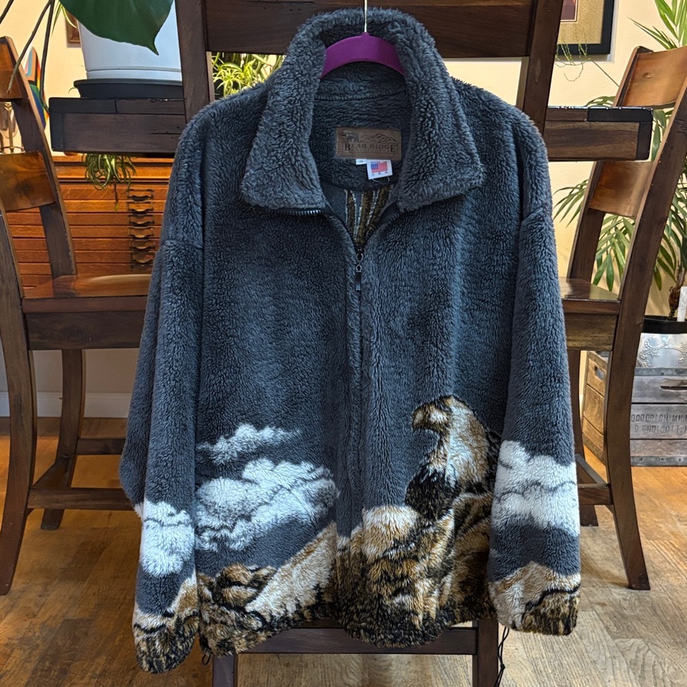 Vintage 90s Bear Ridge fleece jacket Eagle size small